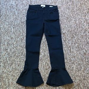 FRAME dark blue denim cropped flare jeans size 27
